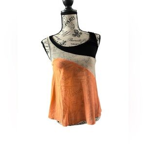 Hem&Thread Size Small tri color mixed textured shirt NWT